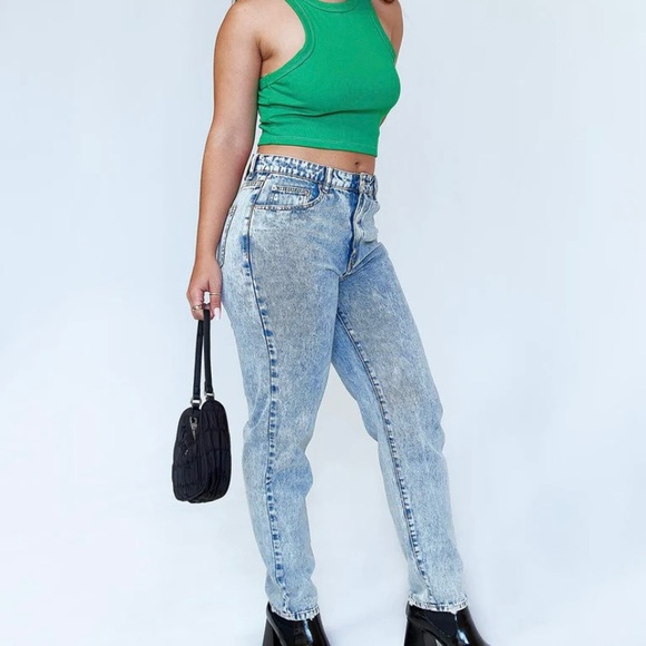 Princess Polly Zaiden Straight Leg Jeans Light Wash Denim NWT - Picture 4 of 15